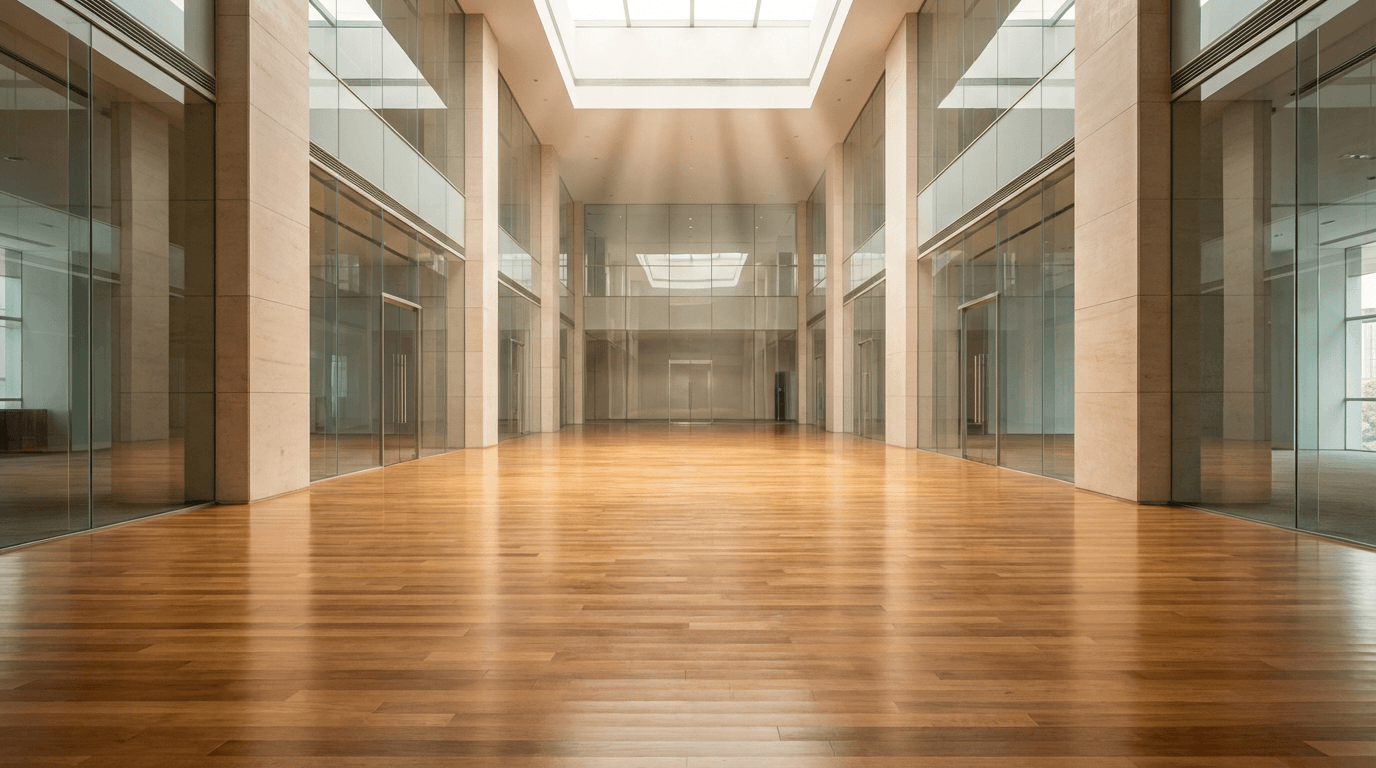Glas- und Unterhaltsreinigung – Bürogebäude in Berlin nach der Reinigung